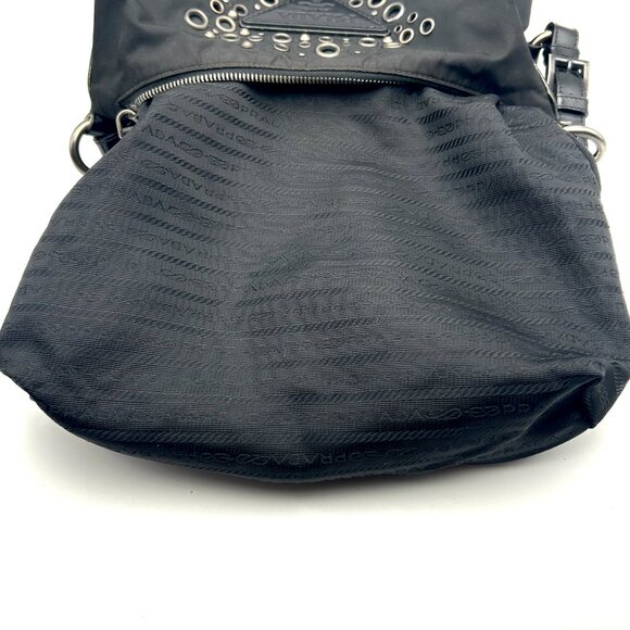 FINAL DROP! Prada Tessuto Nylon & Leather Bag with Grommet Embellishment - Picture 16 of 16
